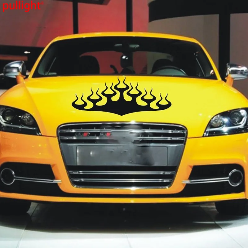 

Car Racing Hot Fire Flames Sport Hood decals Handsome And Cool Stickers Car Accessories Car Sticker