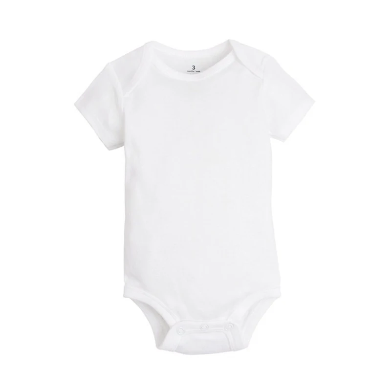 5 PCS/LOT Newborn Baby Clothing 2023 Summer Body Baby Bodysuits 100% Cotton White Kids Jumpsuits Baby Boy Girl Clothes 0-24M