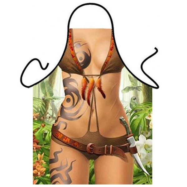 Funny Kitchen Aprons Sleeveless Men Women Sexy Apron For Women Kitchen Cartoon Pattern Cocina Tablier Cooking Baking CWQ024