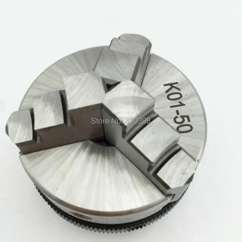 3 Jaw 50mm 수동 셀프 센터링 선반 척 2 "3 Jaws 미니 척 K01-50 CNC 목재 선반 용 경화 강철