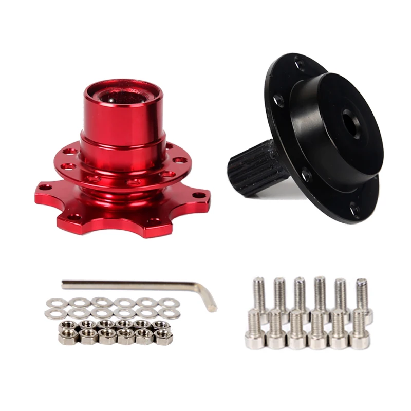 Universal Steering Wheel Quick Release Hub Boss Kit Wheel Hub Adapter For 6 hole Steering Wheel Hub