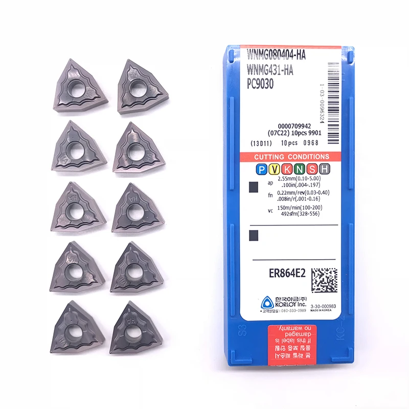 Blade 100% Original high quality WNMG080404 WNMG080408 HA PC9030 External Turning tool carbide insert for stainless steel