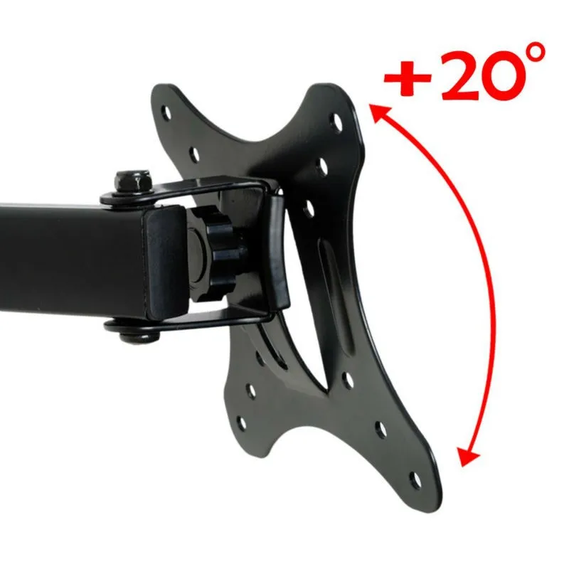 EML602 Full Motion 10-26 inch LCD LED Monitor Holder TV Wall Mount Swivel Tilt Bracket Swing Arm