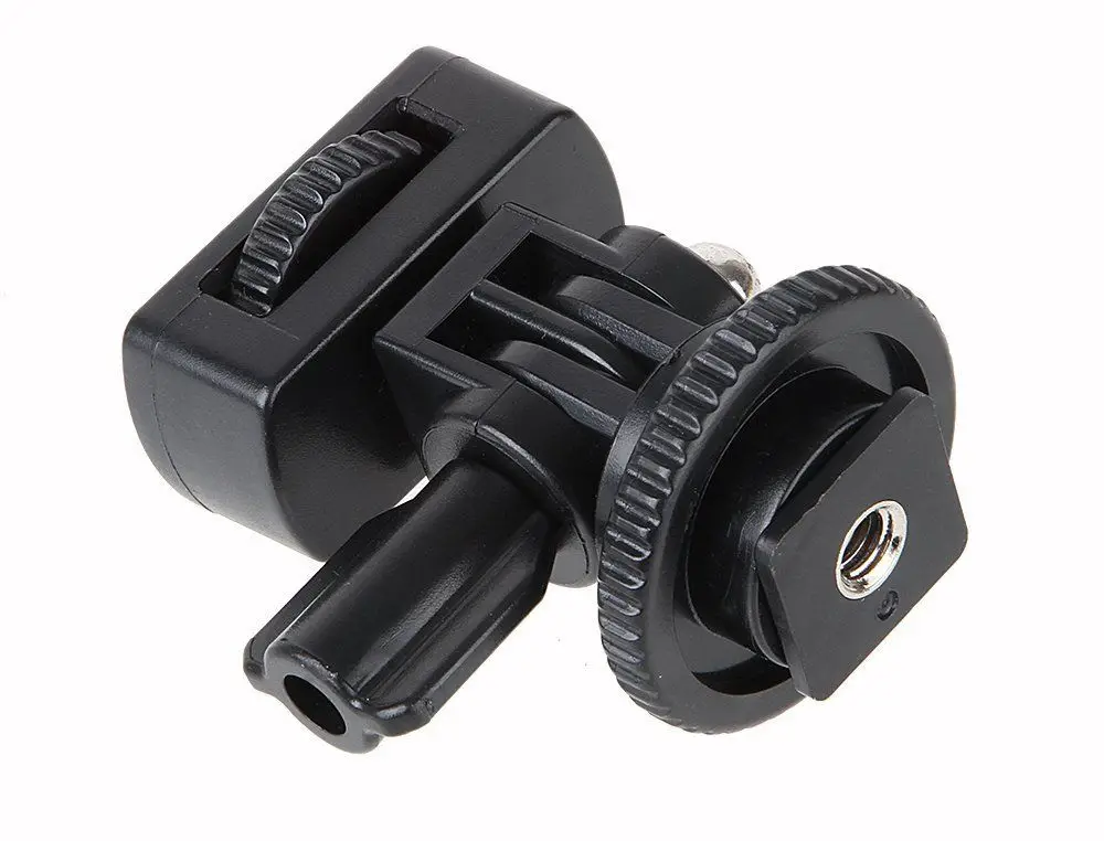 360 adjustable angle pole Hot shoe mount adapter with 1/4