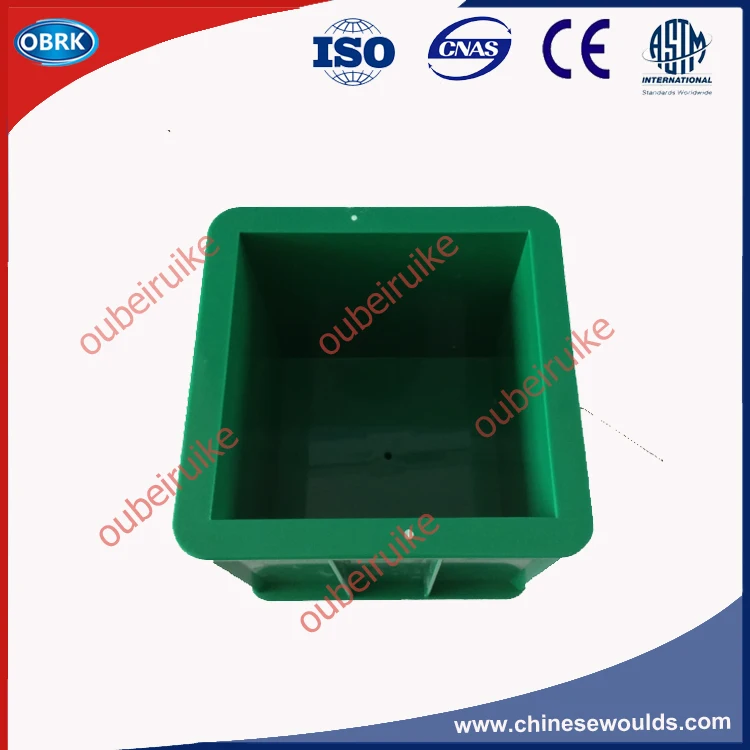 High Qunltiy Green Plastic Molds Concrete 150mm Cube Test Moulds 150mm Cube Single Testing Molds