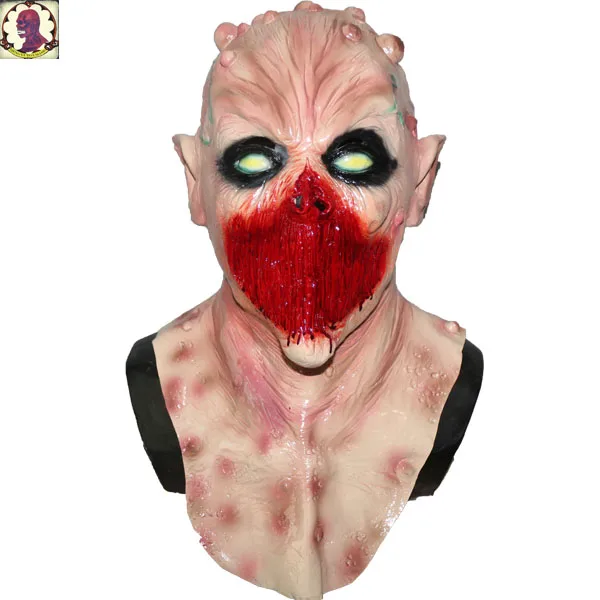 Horror Bloody Headgear Mask Realistic Latex Party Mask Halloween Masks Horror Cosplay Mask