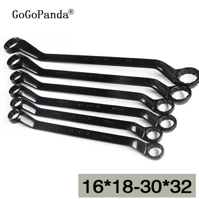 Free Shipping 1 Piece 16*18mm-30*32mmHigh Quality Box End Wrench Daul Head Ratchet Handle Spanner