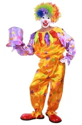 Adult Cosplay Dress Clown Clothes Halloween Clown Circus Performance Clothing Party Men's Clothing Men Clown Shoes Mask