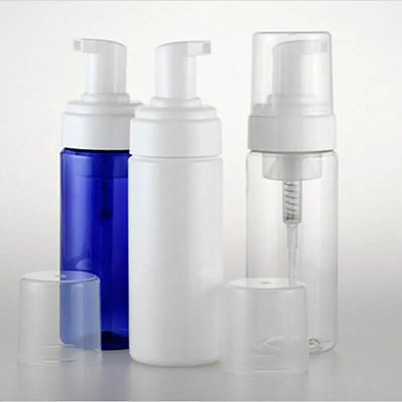 

20pcs/Lot 100ml Foaming Bottle Bubble Foam Transparent Blue White Manufacturers Selling Empty Makeup Tools PET Cosmetic Vials