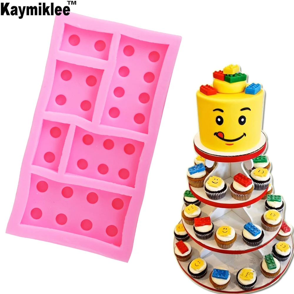 M999 Building Block Silicone Mold Baby Party Fondant Chocolate Cake Decorating Tools Sugar Paste Candy Resin Clay Molds