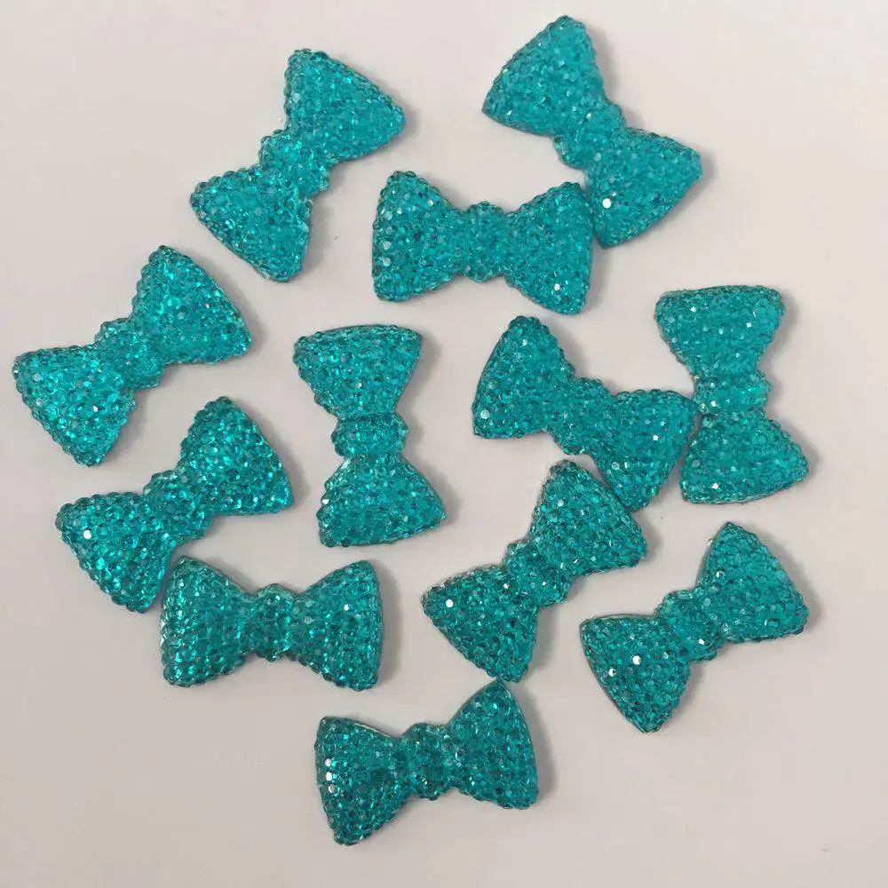 40 sztuk 12*20mm błyszcząca żywica kokardka Flatback Rhinestone księga gości ślubne zdobienie DIY aplikacja akcesoria do wyrobu biżuterii rzemiosło — zdjęcie 7