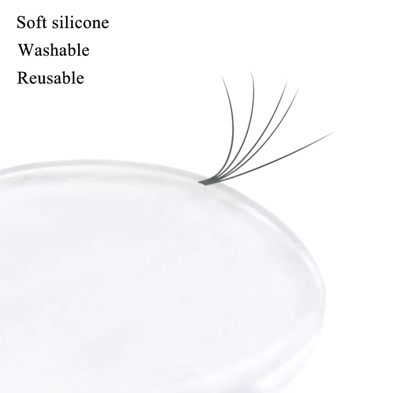 Reusable Eyelash Stand Thicker Silicone Pad Transparent Lash Bracket Planting Graft Eyelashes Extension Round Style Holder Tool