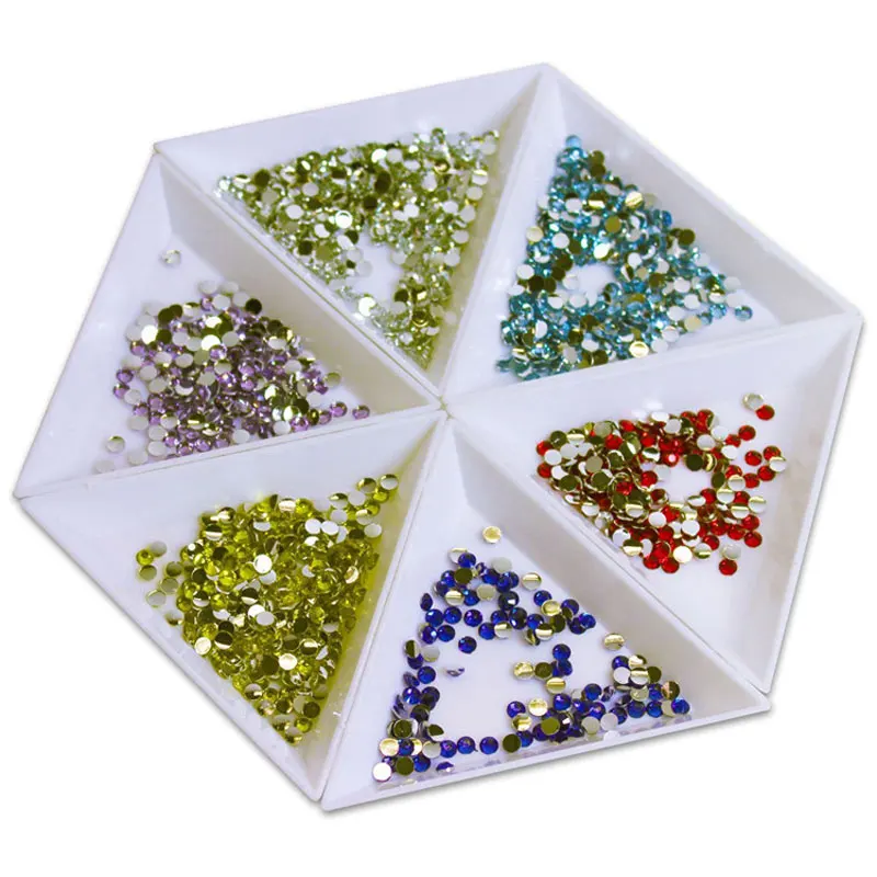 10Pcs professional nail art decorations Storage Case Box Rhinestones Gems beads Organizer Plastic Sorting tray Empty Container