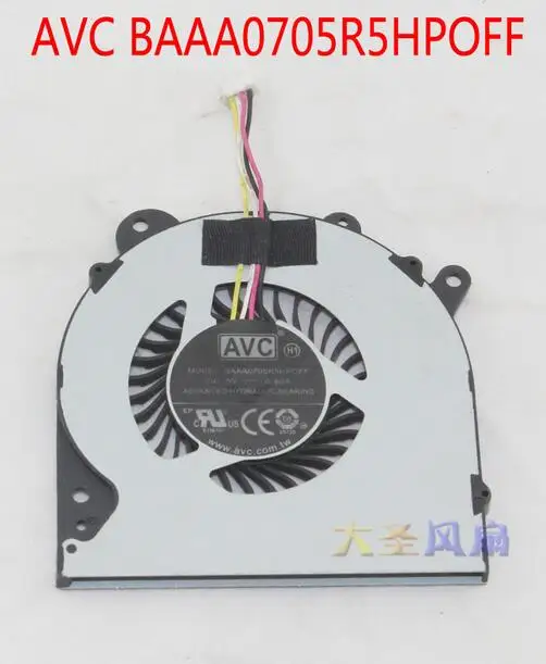 도매: 원래 AVC BAAA0705R5HPOFF 0.40A DC5V 4 라인 노트북 냉각 팬