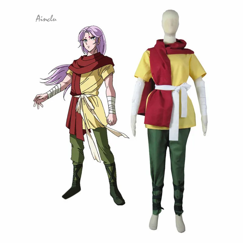 Ainclu Saint Seiya Soul of Gold Saints Aries Mu Uniform Anime Adult Kid Halloween Cosplay Costume