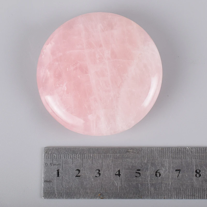 Big Hot Massage Stone Natural Chakra Palm stone Healing SPA Reiki Crystal Rose Quartz Beauty Health Care Energy Stone 60mm