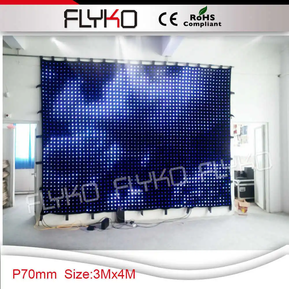 foldable led video curtain soft show screen display