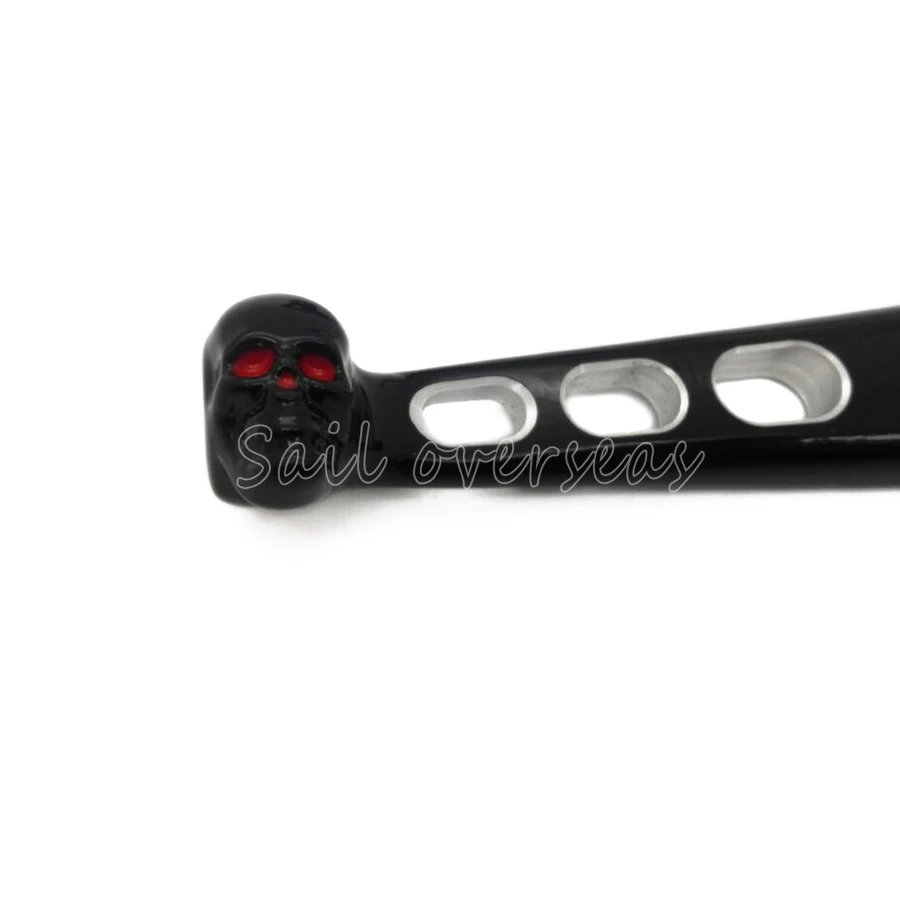 1pair Black Aluminum Skull Brake Clutch Lever Handlebar For Harley Sportster Softail Night Train Fatboy Electra Glide Custom