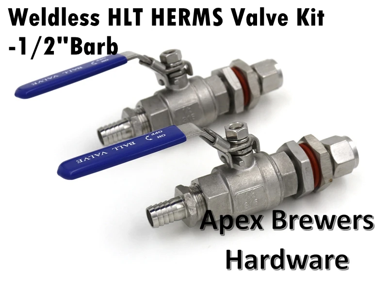 Weldless HLT HERMS Valve kit, 1/2