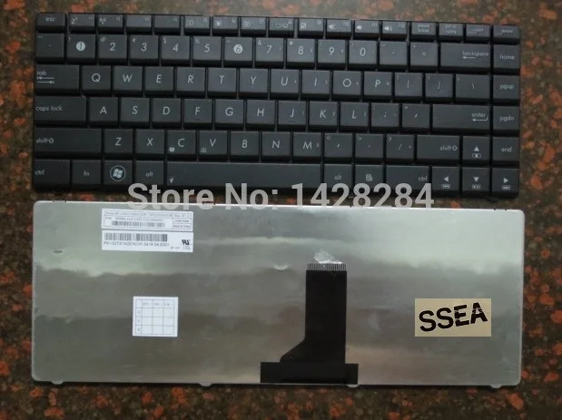 SSEA New Laptop US Black Keyboard For ASUS K43 K43BR K43BY K43E K43TA K43TK K43U K43S X43 A43