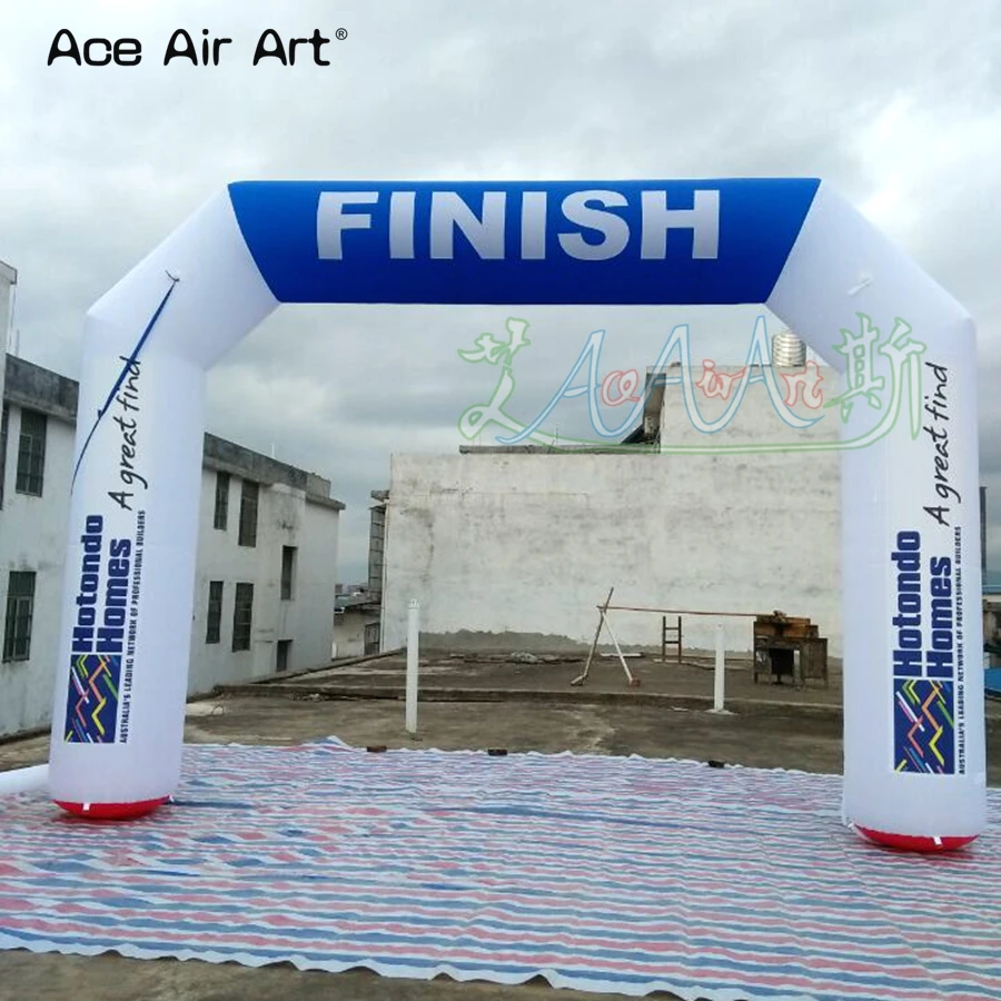 Arco da corsa gonfiabile sportivo di alta qualità con finitura di avvio, forma spaziale del fornitore più professionale Ace Air Art