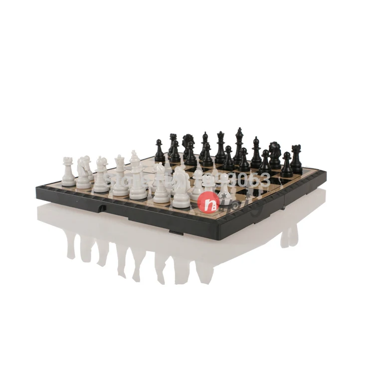 Foldable Mini Board Chess Travel Set Game Portable White/Black Magnetic Trumpet Educational Toys