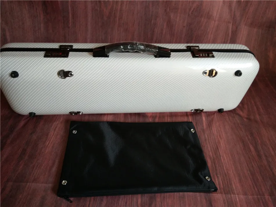 New violin 4/4 full size composite carbon fiber case with bow holders & straps   Color