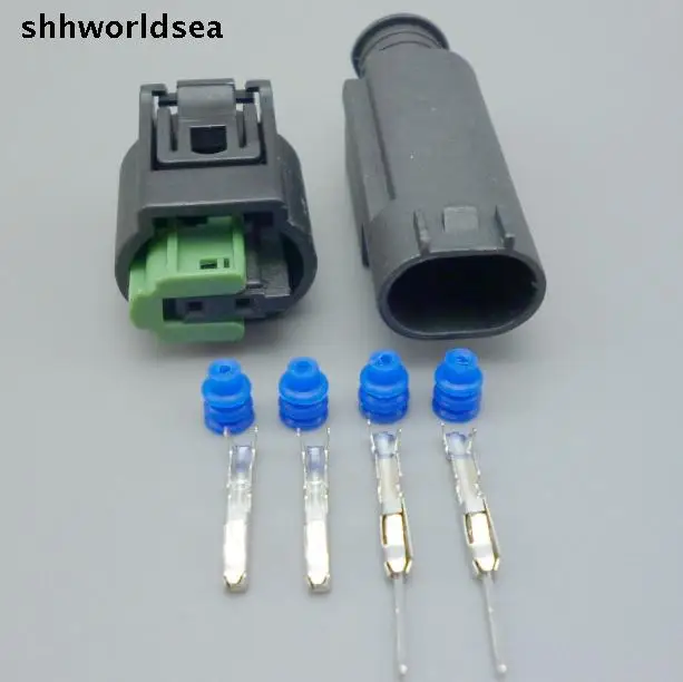 

shhworldsea 2 Pin Outdoor Temperature Connector Socket Auto Oxygen Sensor Plug For BMW 1-967644-1 1-967570-3