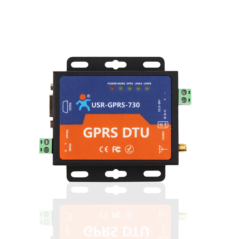 

Fast Free Ship GPRS DTU Serial Port Turn GSM232/485 485 interface SMS Passthrough|base station positioning USR-GPRS-730