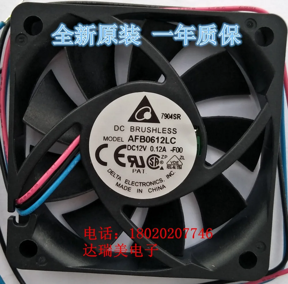 

Delta Electronics AFB0612LC Server Cooling Fan DC 12V 0.12A 60x60x13mm 3-Wire