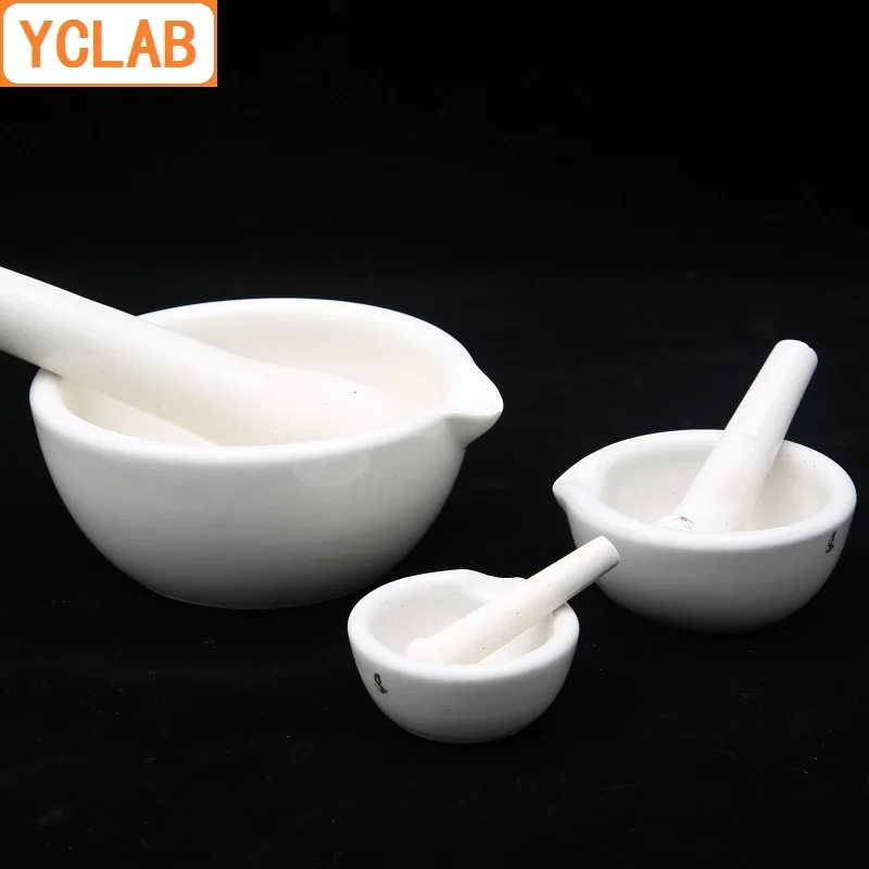 YCLAB 60mm Ceramic Mortar Mash Garlic Meat Pepper Drug china Pottery Porcelain Crockery Earthen Kitchenware Labware