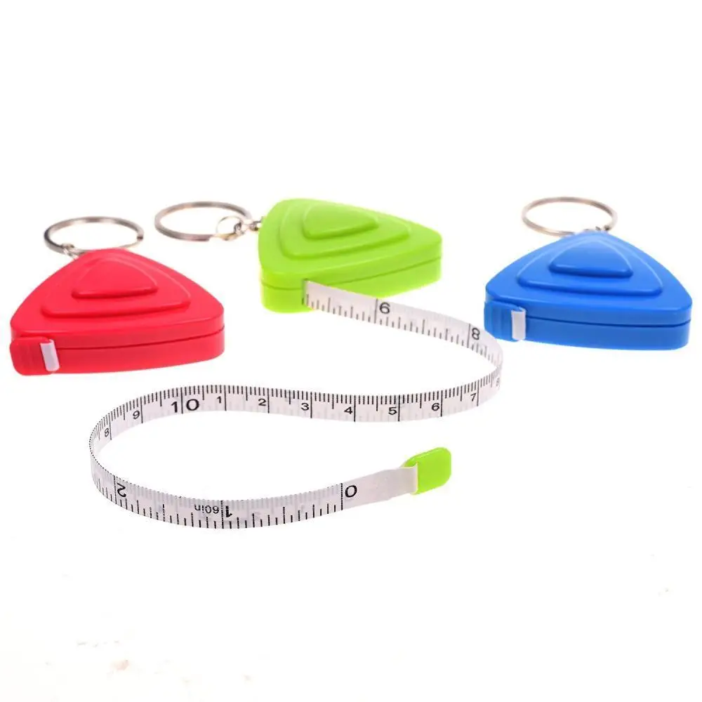 3pcs/lot Soft Retractable Ruler Measuring Tape With Key Ring