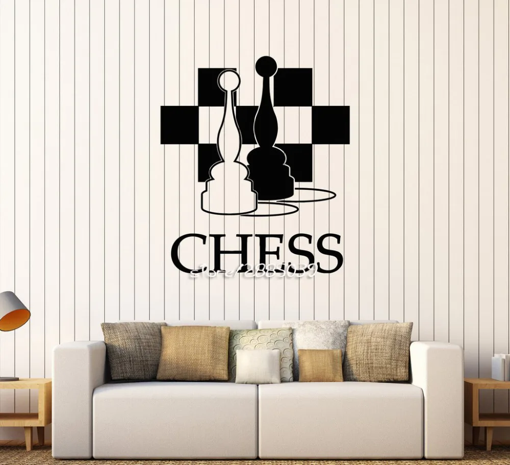 Chess Piece Club Chessboard Wall Stickers Nontoxic PVC Wall Decal High Quality Hot Selling Wallpaper New Arrivals Mural SA918