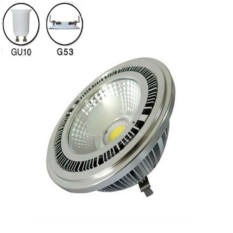 

LED AR111 Spotlight 15W COB ES111 QR111 45mil Bridgelux GU10 G53 AC85-265V Cold/Nature/Warm white Equal 120W Halogen Lamp