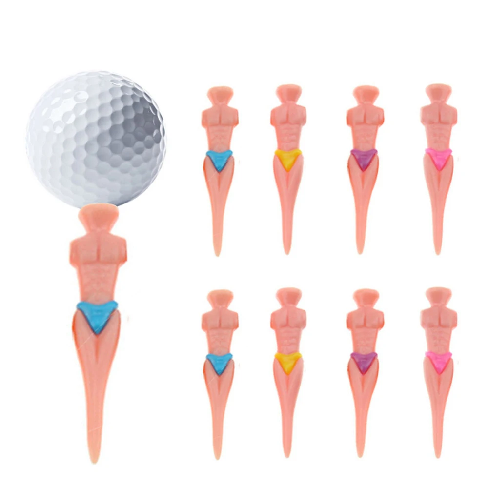 CRESTGOLF Sexy Golf Tees Size 70mm Muscle Man Newest Design Golf Tees Plastic Golf Tees 10pcs/Pack