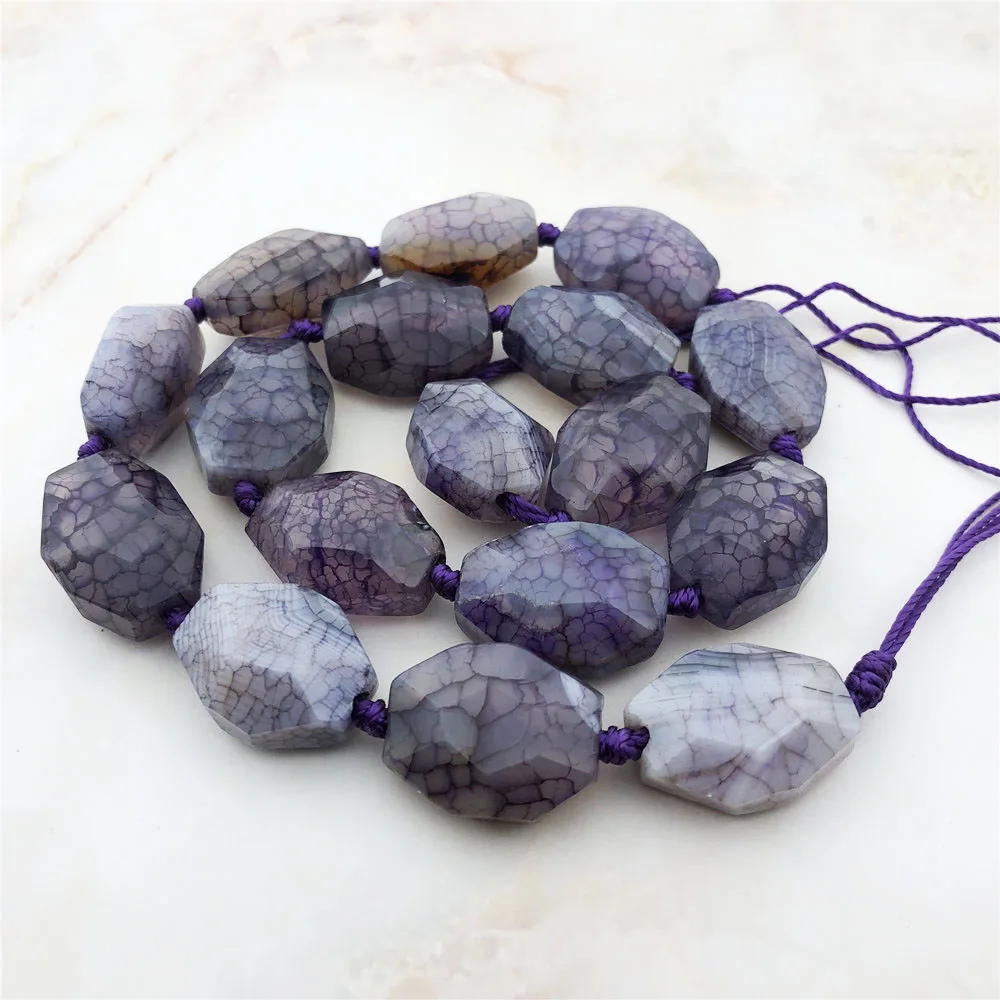 

Wholesale Natural Stone Purple Dragon Vein Agates Round Loose Beads For Jewelry Making