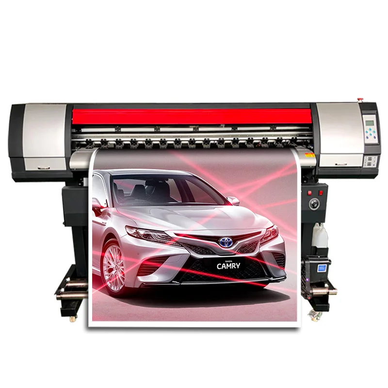 

Wide Format Eco Solvent Printer Chinese Digital Inkjet Vinyl Banner Printing Machine Fast Speed 4 Color Billboard Printer 1.6M