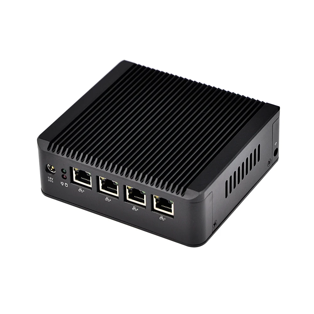 Mini PC sin ventilador, 4 LAN, J1900 Celeron, Quad Core, baja potencia, Windows Ubuntu, Ultra duradero, VGA Industrial X86, novedad