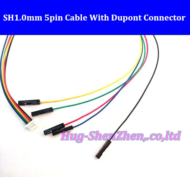 500pcs/lot Free shipping JST 1.0mm  SH1.0mm 5pin 5-pin connector cable wire with Dupont  1pin 1p cable on end