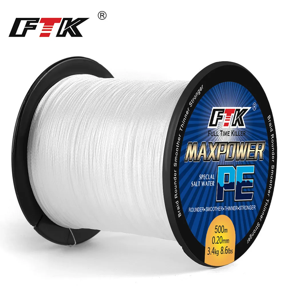 FTK PE pleciona linka TP 500M LB13-17 Code0.4-6.0 DIA/mm0.1-0.4 Super wielowłóknowy karp wędkarski — zdjęcie 5