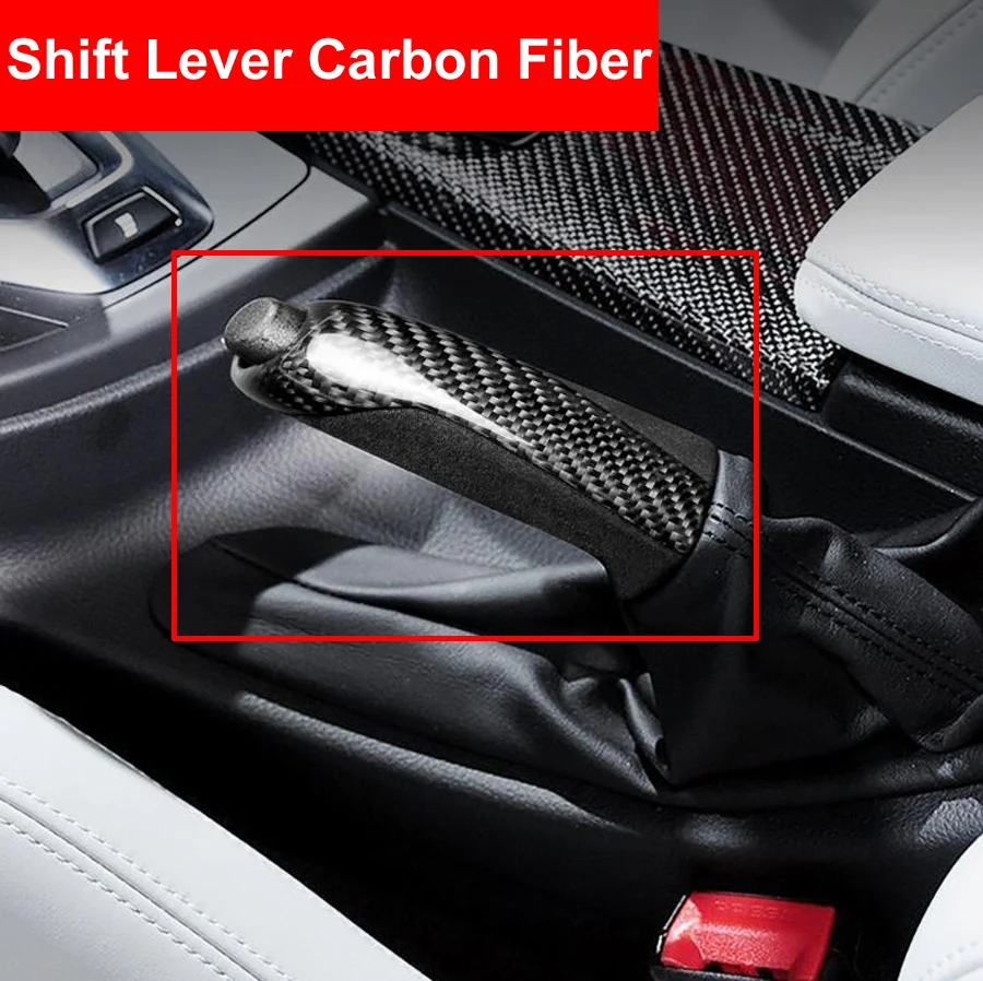 Glossy Carbon Fiber Gear Shift Box Panel Cover Sticker Car Auto Shift Lever Decoration Styling Trim For BMW E90 F30 F32 F34 F80