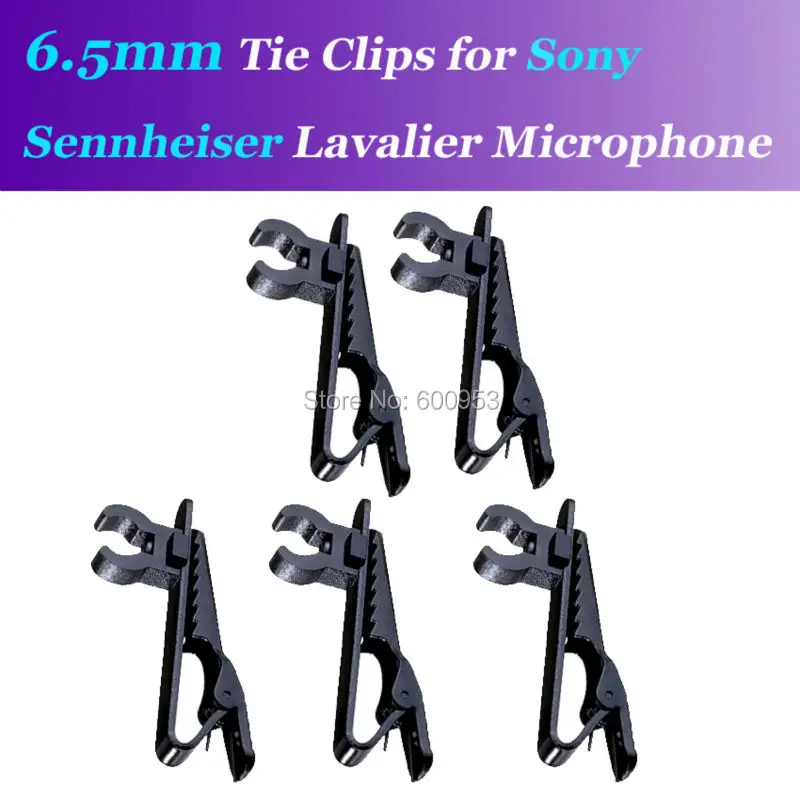 5Pcs 6.5mm Spare Replaceable Mic Clip for Sennheiser ME2 Sony V1 D11 Lavalier Lapel Microphones