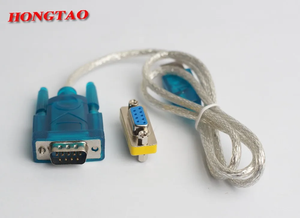 Supports Windows 8 USB to RS232 cable and DB9 9pin Serial w/ Female Adapter No CD With DB9 female to female  0.8m For computer