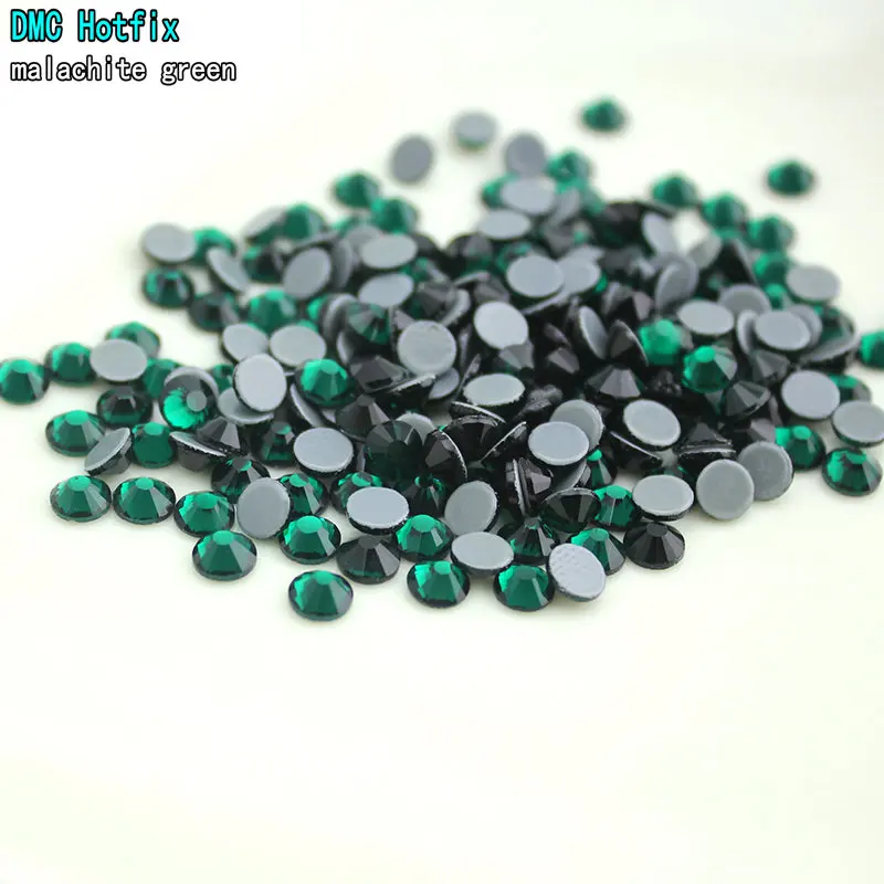 Hotfix Rhinestone SS16 SS20 SS30 Emerald Green Flat Back Iron On Hot Fix Strass For Transfer Designs Fashion Colors