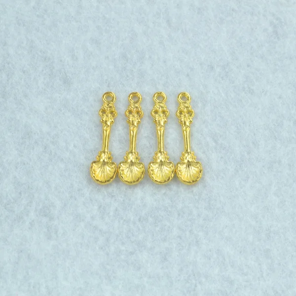 20pcs  Gold color Spoon Charms Necklace Pendant Bracelet Jewelry Making Handmade Crafts diy Supplies 33*9mm 1532