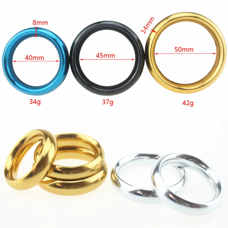 Metal Aluminum Penis Rings Male Cockrings Delayed Ejaculation Adult Products Casing Delay Lock Loops Cock Rings Sex Ring B2-25