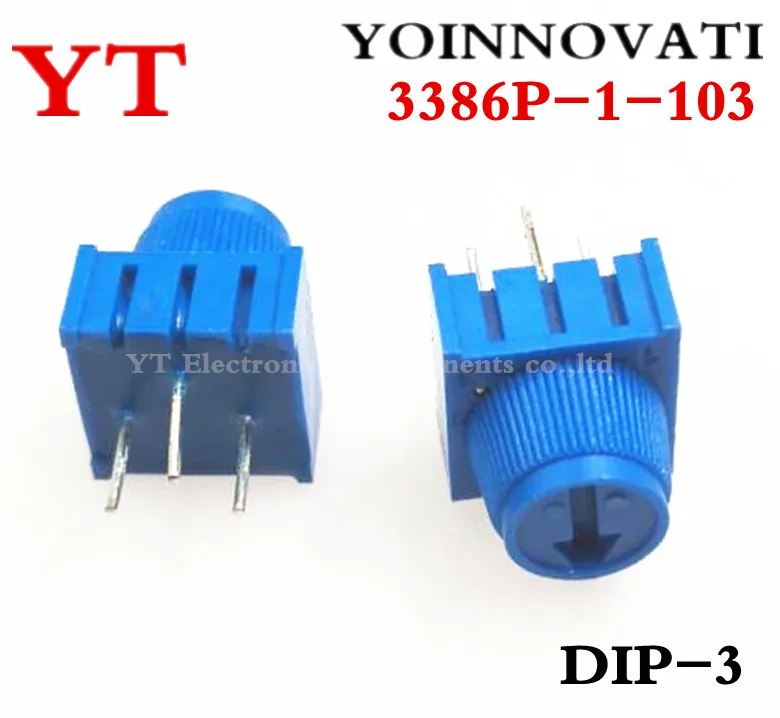 

100pcs/lot 3386P-1-103LF 3386P-1-103 Trimpot potentiometer 10K with Knob Best quality