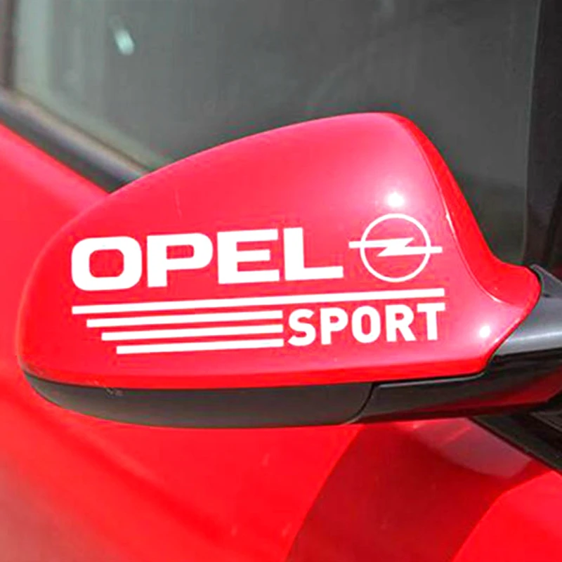 1 Pair SPORT Rearview Mirror Car Stickers Decal Car-Styling For Opel Art Decor