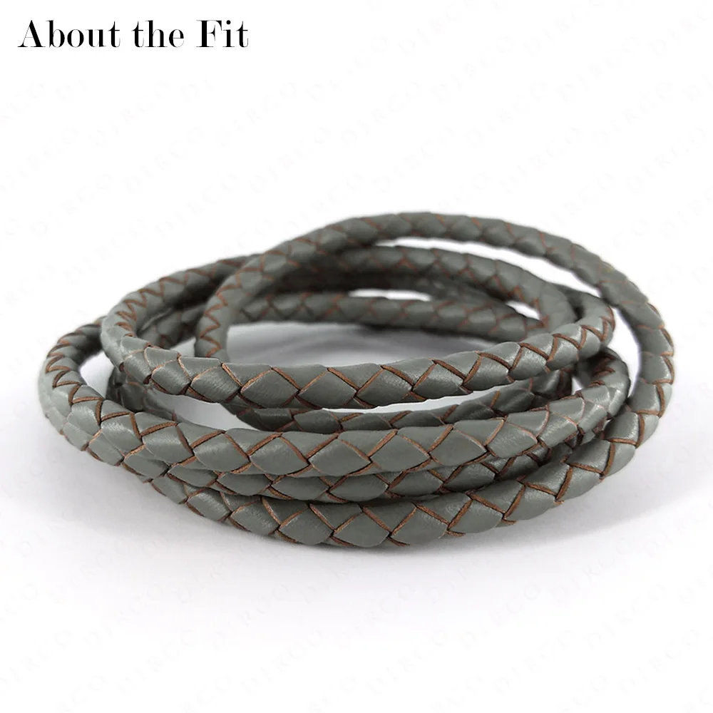 On SALE About the Fit 4mm 1Meter Genuine Braided Leather Cords Woven Ropes Real Leather Crafts Beading Accessories Special Offer