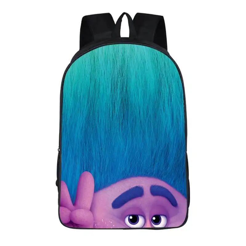 Mochila Infantil de dibujos animados para niños de 7 a 13 años, de 16 pulgadas de Trolls morral, Mochilas escolares para niñas